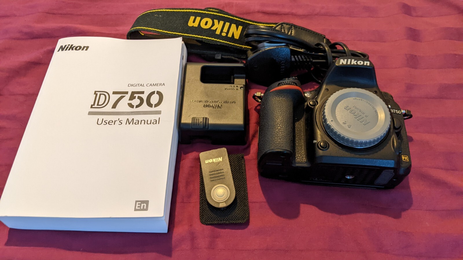 Nikon D750 FX Digital SLR Camera Used, Mint condition 7832 shutter