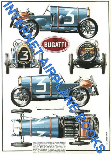 AUTOMOBILE PROFILE 69 BRESCIA BUGATTI TYPE 13 RACE CAR LEMANS GRAND PRIX HILL-CL - Picture 2 of 3