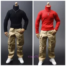 1/6 Scale Knitwear Sweater Top Turtleneck Jumper Model Fits 12" Action Figure