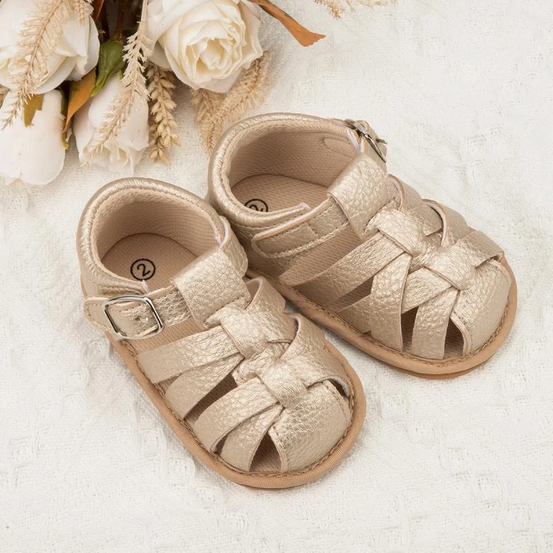 Sandalias de Verano Zapatos Goma Suela Suave Antideslizantes Niño Pequeño Primer Caminante Cuna de Bebé Foto 2 de 4