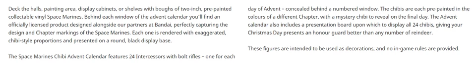 Warhammer 40K Chibi 24 Space Marine Bandai Advent Calendar Ornament - Image 2 of 2