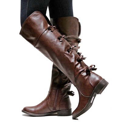 women's slim calf knee high boots