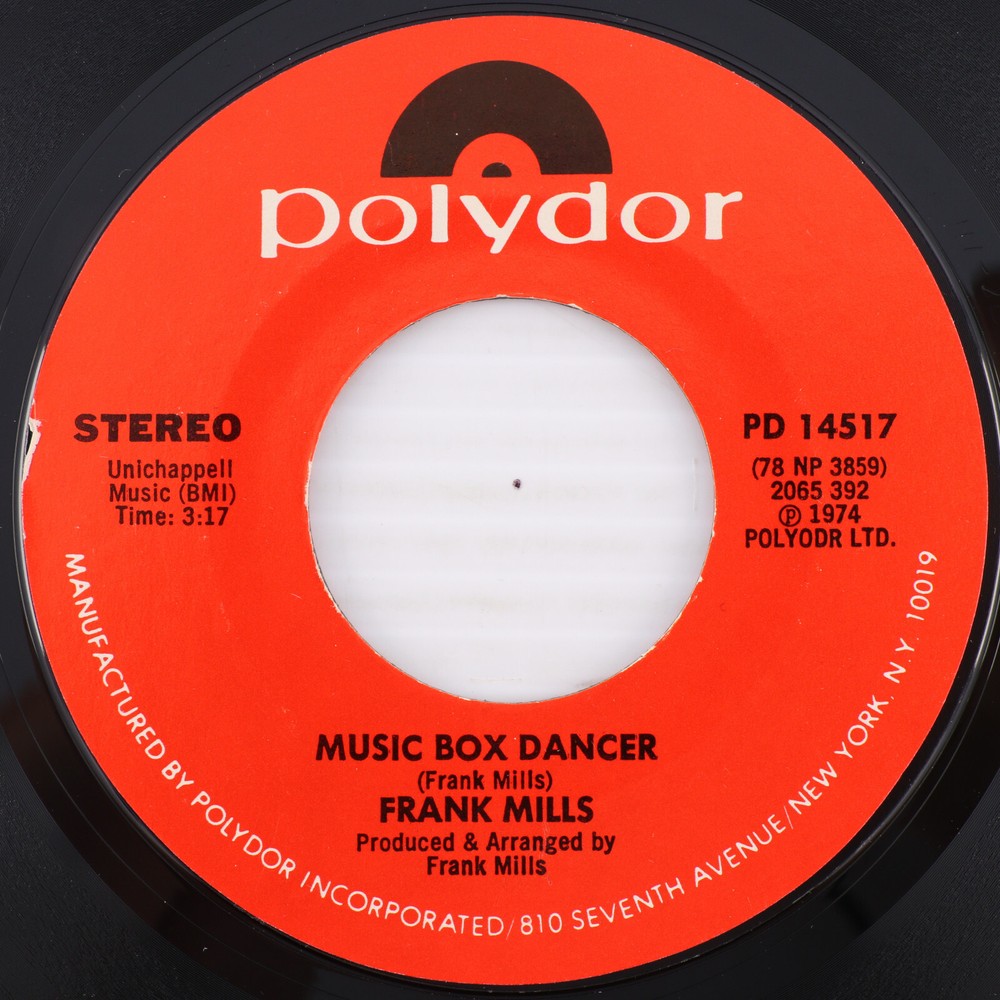 Frank Mills – Music Box Dancer / The Poet And I - 1978 45 rpm 7
