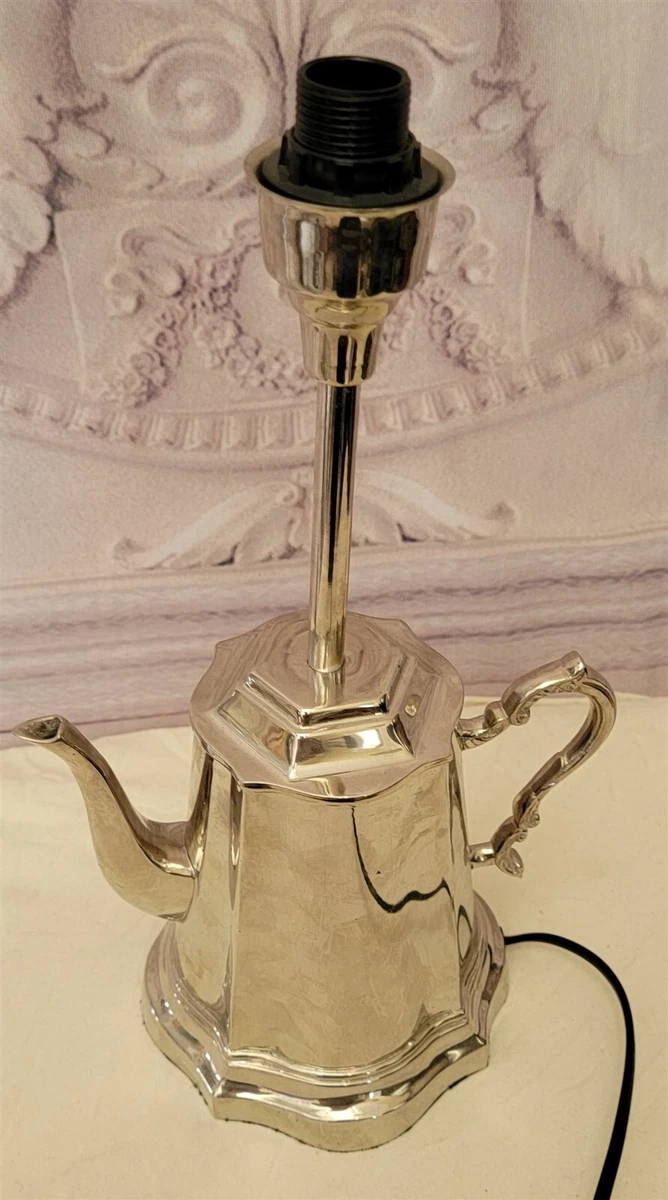 Silver teapot sale lamp
