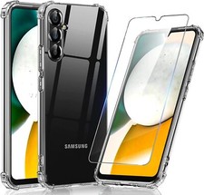 For Samsung Galaxy A34 5G Case, Clear Shockproof Phone Cover & Screen Protector