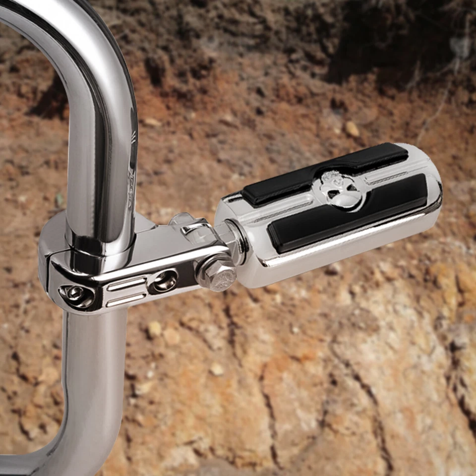 1-1/4" 1.25" motocicleta carretera estriberas reposapiés reposapiés para Harley Softail Sportster Foto 3 de 4