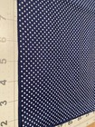 Vintage Navy Blue Fabric w White Flocked Dots 24"x45"+ Polkadot Flocking Cotton — photo 7