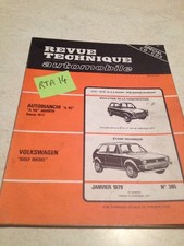 Revue Technique Automobile RTA Volkswagen Golf Diesel + évolution A112 + Abarth