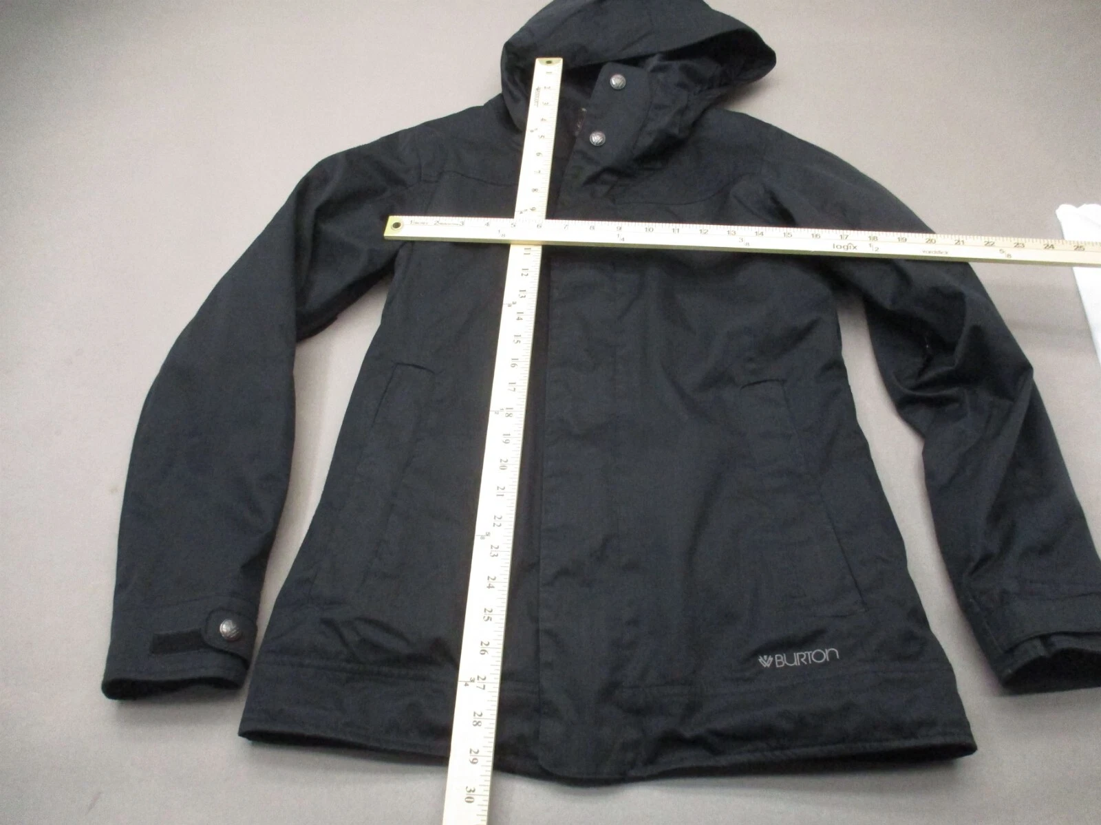 burton dry ride full zip snap powder skirt snowboard jacket