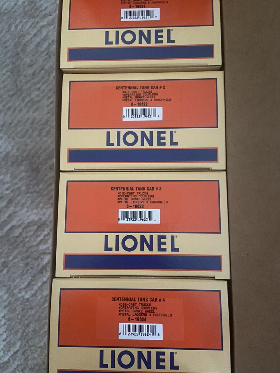 Lionel #6-21769 Set of 4 Centennial Tankers Sequential 19621 Lionel #6-21769 Set of 4 Centennial Tankers Sequential 19621