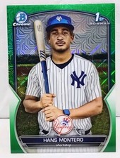 2023 Bowman Chrome Mega Hans Montero Green Mojo Refractor #/99 Yankees