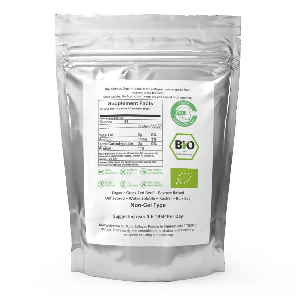 Bone Broth Powder - Pure Protein Organics - Grass-fed (300g) - Image 2 of 4