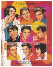 ELVIS PRESLEY KING OF ROCK AND ROLL MNH STAMP SHEETLET