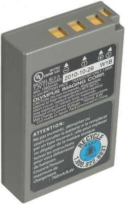 Olympus OEM PS-BLS 5 Battery For  EP-1 Pen, Evolt E-410, E-420 and E-620