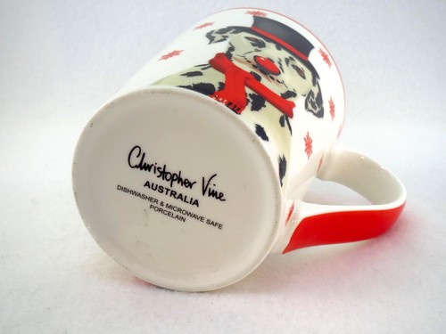 Christopher Vine Tea or Coffee Mug Christmas Dalmatian Dog Latte Xmas Porcelain - Picture 7 of 7
