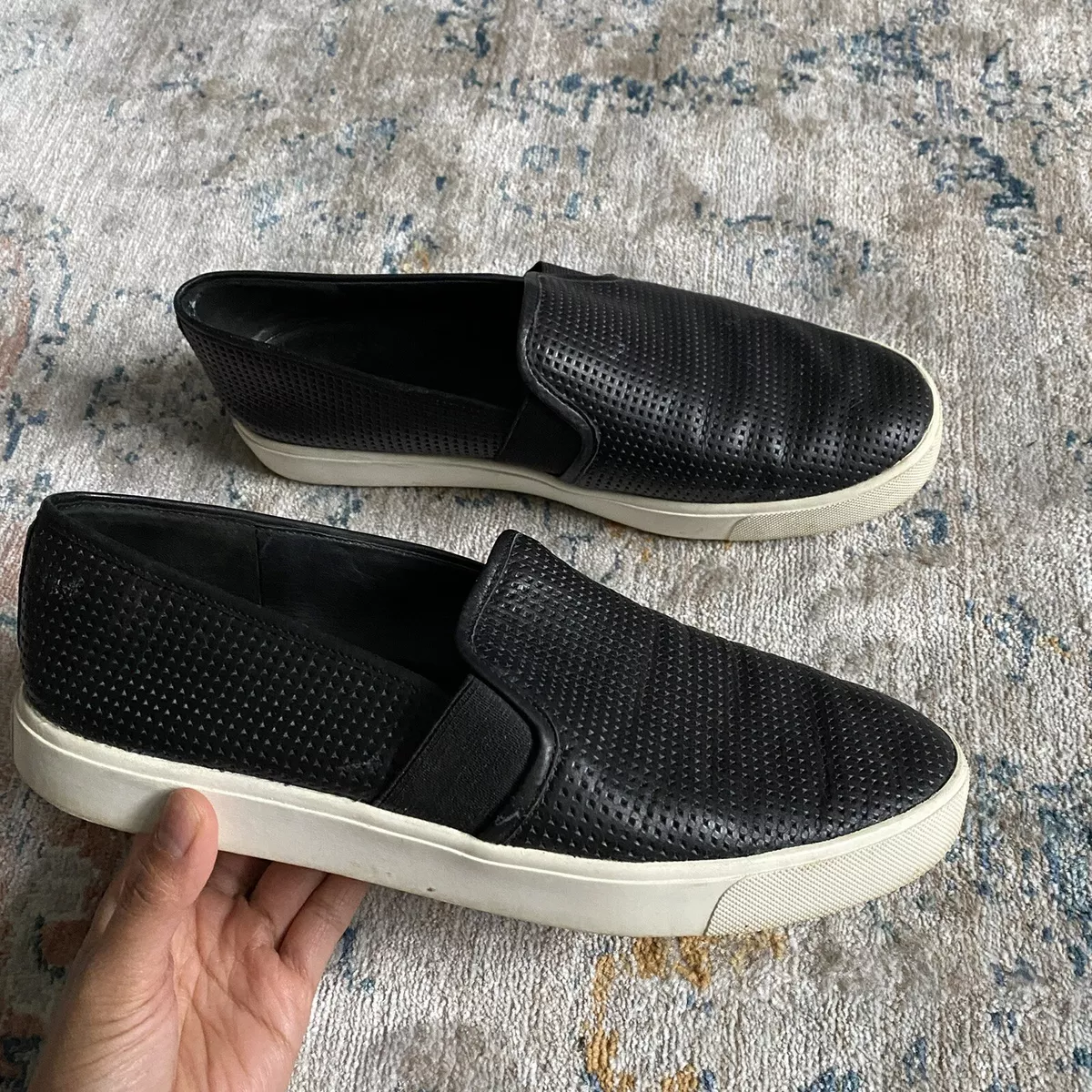 Vince perforated leather sneakers cheap