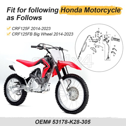 Left Hand Clutch Lever For Honda 2014-2023 CRF125 F CRF125FB 2022 53178-K28-305 - Picture 2 of 15