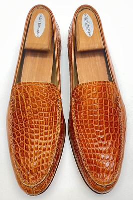 Men’s Gravati brown rubber sole loafer Mens GRAVATI With Box Brown Crocodile Dress Shoes Loafers 9  main image 2