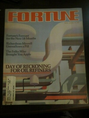 Fortune Magazine January 1981 Day of Reckoning for Oil Refiners Apple Jobs T1 T2