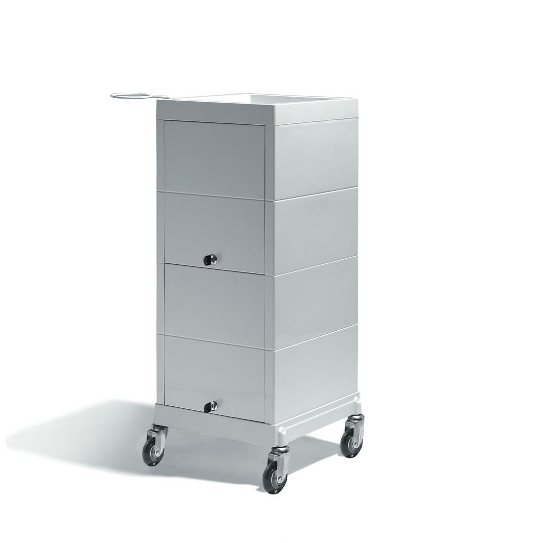 Sibel Discrete Hairdressing Trolley Lock Service Cream Hair Salon Cart Barbers