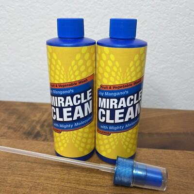 #ad #ad Joy Mangano’s Miracle Clean W Mighty Molecules Fruit amp; Vegetable Wash 8 oz x 2 $17.99