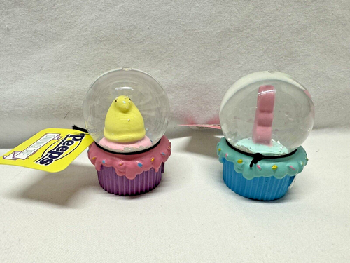 NEU PEEPS Mini Schneekugeln - gelbes Küken & lila Hase - SPASS Ostern Sammlerstück - Bild 4 von 9