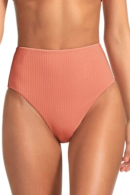Vitamin A Women's 176529 Nectar Refresh Rib High Waist Bikini Bottom Size L