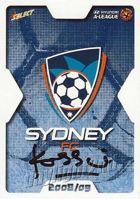 Signed 2008 2009 SYDNEY FC A-League Card JOHN KOSMINA