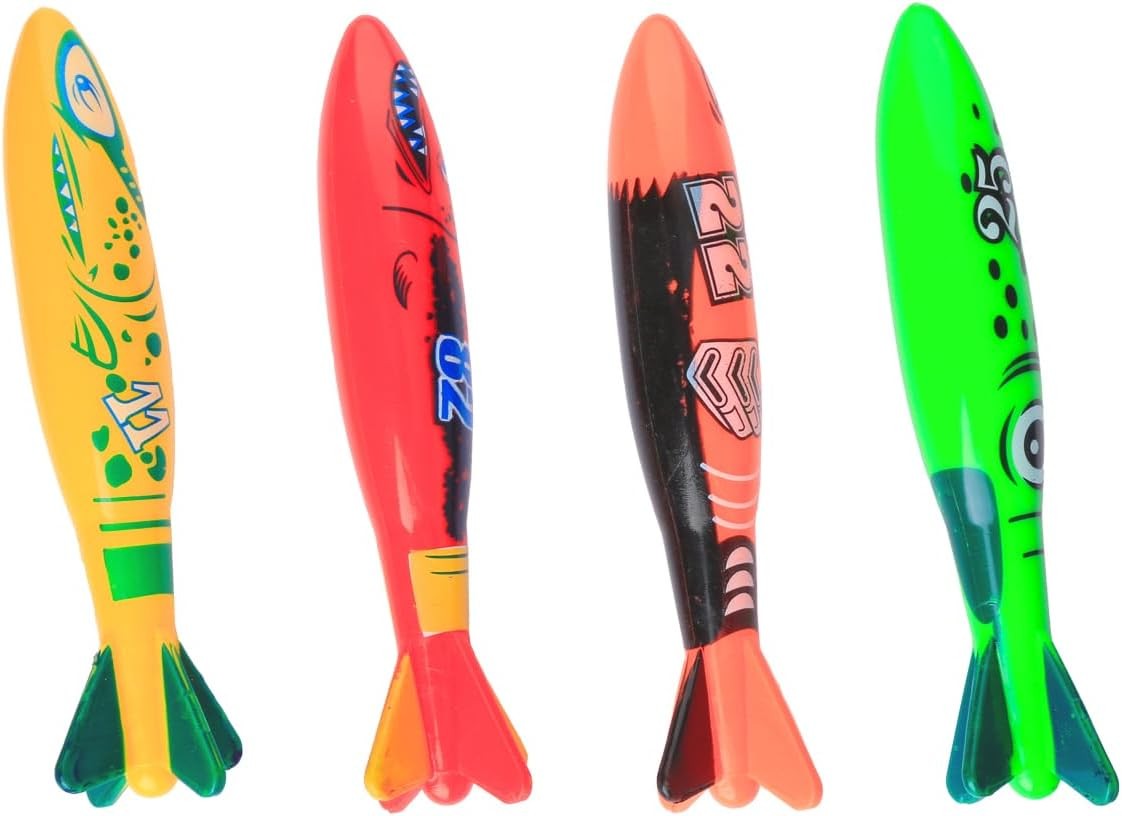 4 Pcs Underwater Dive Sticks Pool Toys - Sinkers for Swimming Kids Game for Kid