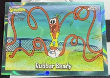 2025 Topps Chrome SpongeBob SquarePants Rubber Bandy 92/199 Aqua Lava Refractor