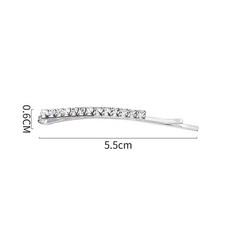 for For Women's For Rhinestone Hairpin Silver Alloy Hair Clip for Side Bangs Use