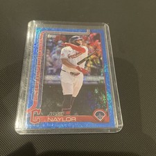 2025 Topps Chrome Josh Naylor #322 Cleveland Guardians /150 Blue Crack