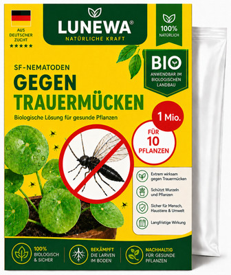 SF Nematoden gg. Trauermücken   biologische Bekämpfung für Zimmerpflanzen LUNEWA