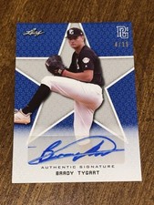 BRADY TYGART 2020 LEAF PERFECT GAME BLUE AUTOGRAPH #4/15 ARKANSAS, RED SOX