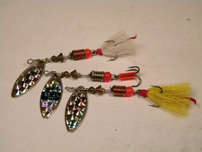 3 Mepps Aglia Long #1 Holo inline spinner France crankbait lure