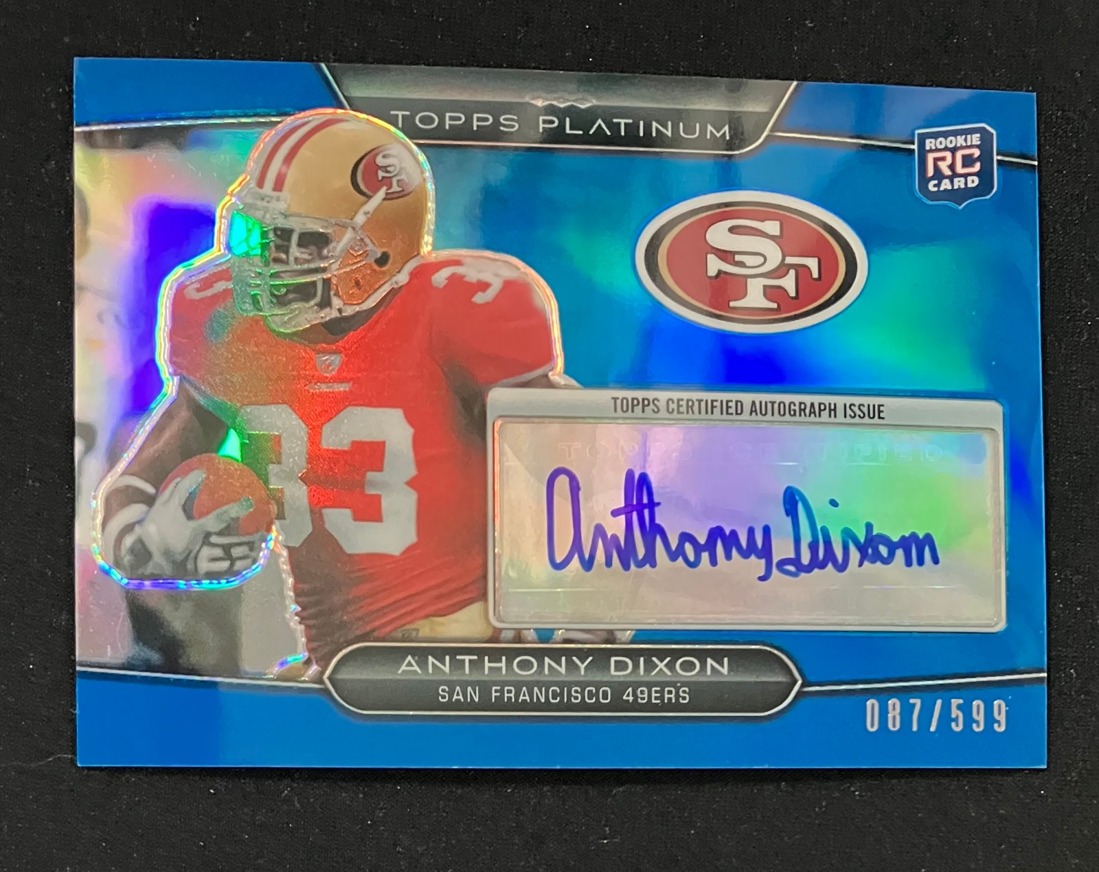 Anthony Dixon Topps Platinum #29 Autograph