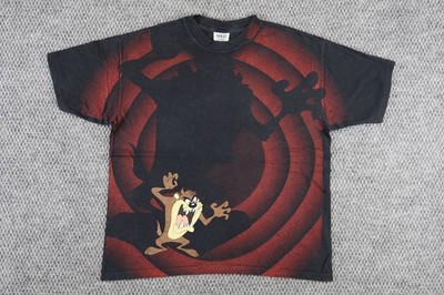 Vintage 1992 Looney Tunes Taz Shadow AOP All Over Print T-Shirt