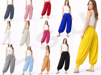 Mädchen High Waist Haremshose Stretchig Baggy Tanzhose Freizeit Kinder Leggings