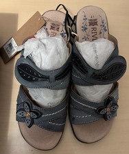 Pavers Washed Blue Rivers Sandals Size 7 Eu 41 New with Tags In Box