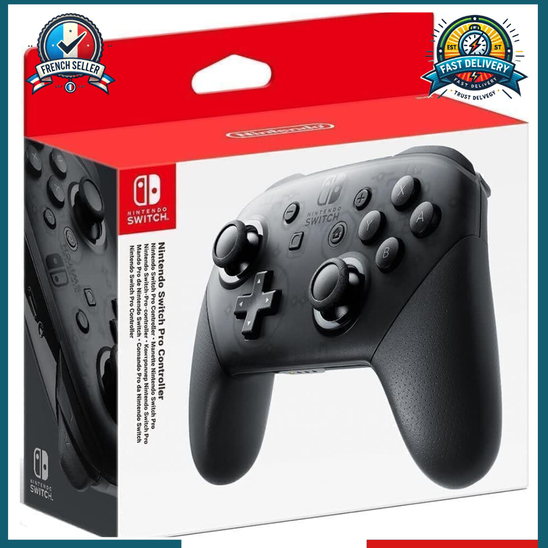Manette Nintendo Switch Pro Haute Précision avec Câble USB-C Noir
