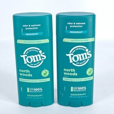 Natural Deodorant Pack of 2 Tom's of Maine North Woods 3.25 oz Aluminum Free