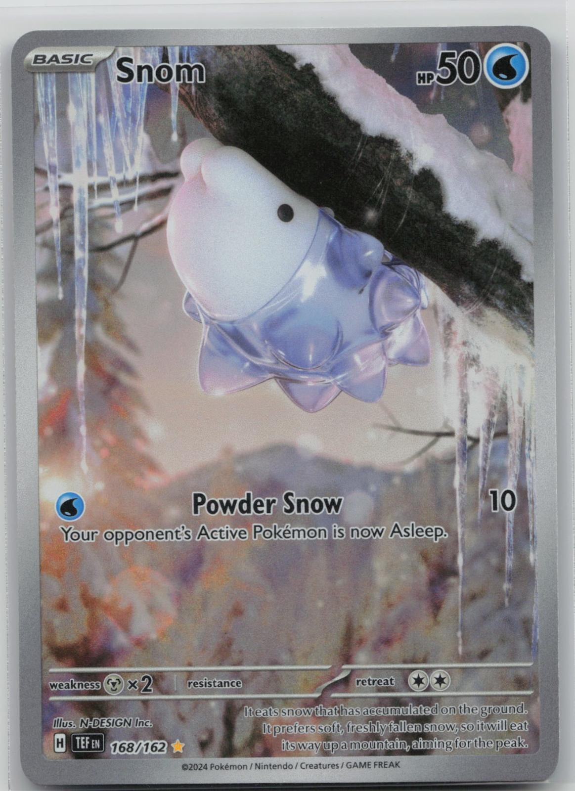 Snom 168/162 Illustration Rare Temporal Forces Pokemon Holo Near Mint