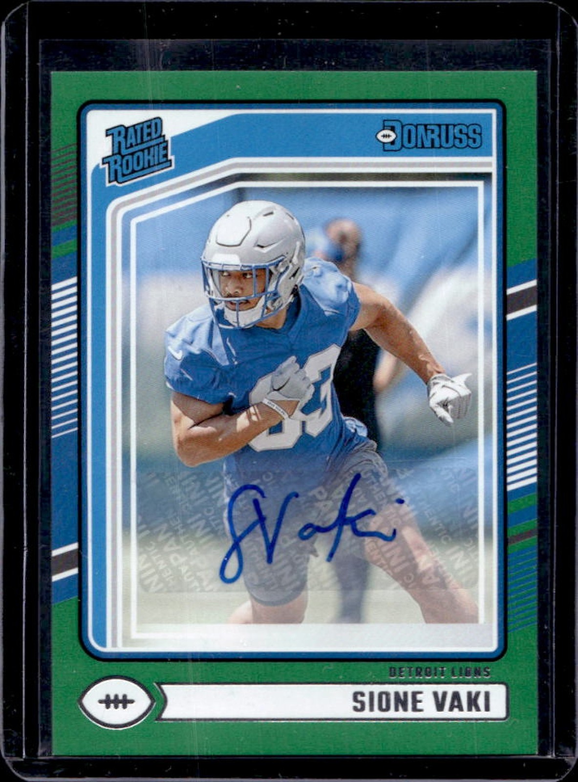 Sione Vaki Panini Donruss #332 Autograph-Green