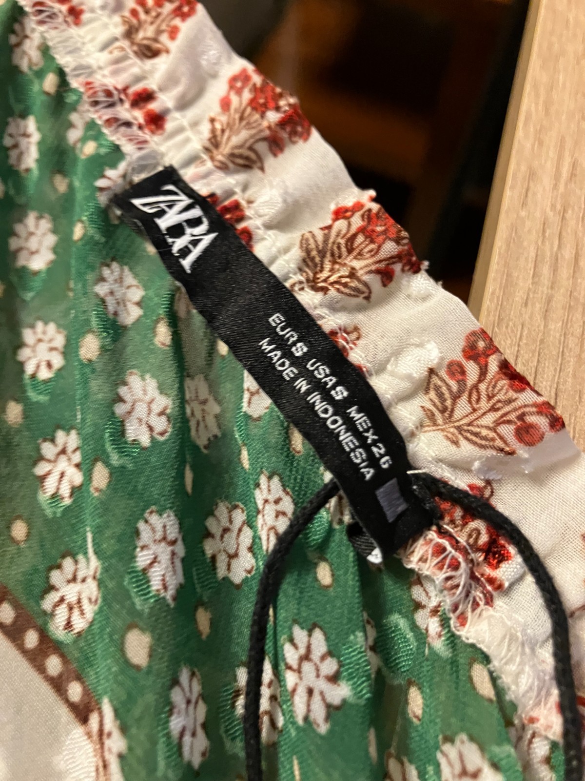 ZARA Patchwork Printed Blouse  Size Small - image 6