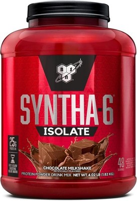 BSN SYNTHA-6 Isolate Chocolate Protein Powder 4lb 48 Servings Muscle Gain