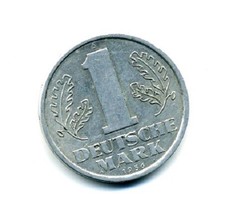 1956-A East Germany 1 Deutsche Mark Aluminum Coin GDR