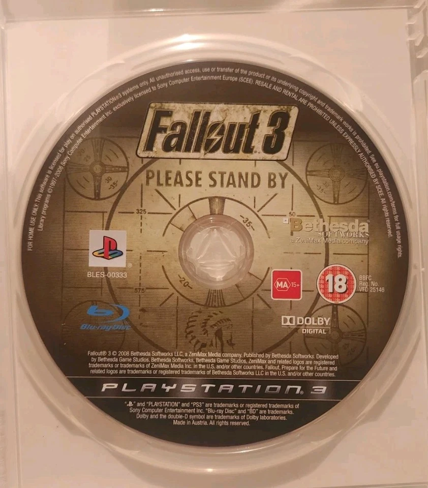 PS3 (PlayStation) Fallout 3 Game Like New Complete With Manual - Image 4 of 4