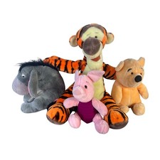 Vintage Disney Parks Pooh Tigger Piglet Eeyore Plush Lot Disneyland Disney World