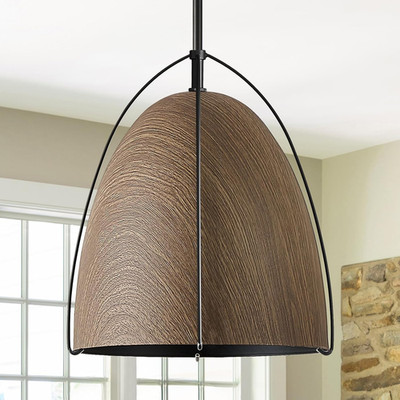 3-Light Socket Large Pendant Light over Dining Table 12In Farmhouse Dome-Pendant