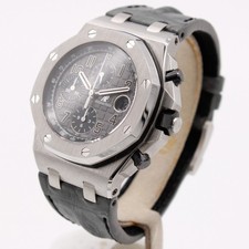Audemars Piguet Royal Oak Offshore Leather Band Wristwatches for